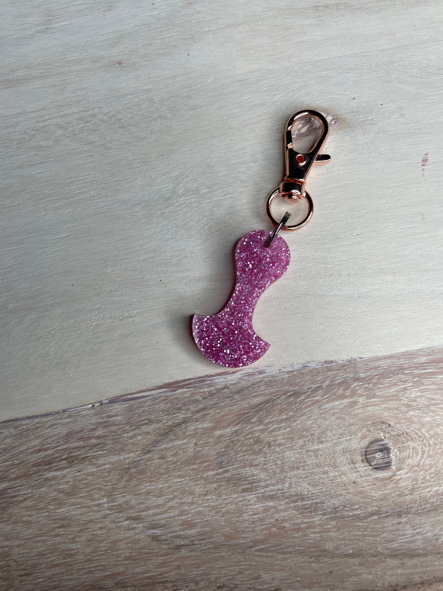 Trolley token pink glitter