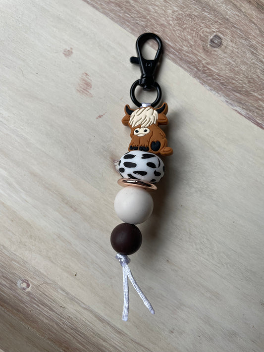 Highland cow - black and gold